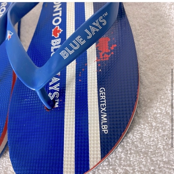 Gertex MLB Toronto Blue Jays Blue Red Thong Flip Flops 11.5 - Picture 4 of 14